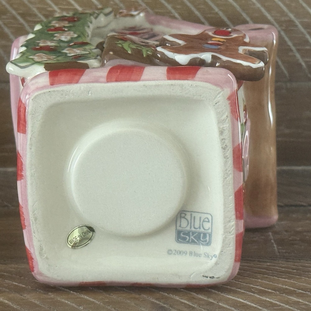 2009 Blue Sky Heather Goldminc Gingerbread Cottage/House Candle Holder Christmas - Picture 10 of 14